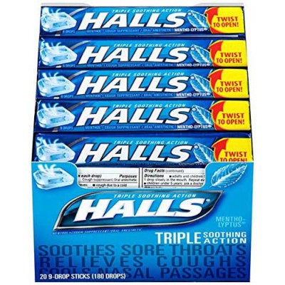 HALLS MENTHO LYPTUS 20CT/PACK
